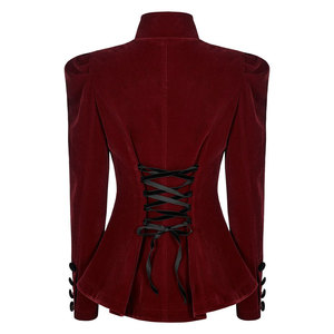 Top Wholesale Women's <b>Gothic</b> Puff Long Sleeved Red Short Coat Party <b>Jacket</b> OEM ODM - Product Image 3