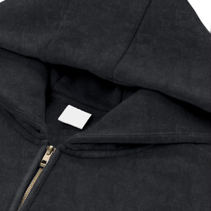 Mejor Proveedor de Fábrica, Precio al por Mayor, Sudadera con Capucha Vintage para Hombre, Negra, Lavada al Ácido, de Alta Calidad, 100% Algodón - Product Image 4