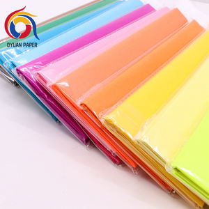 Papel de arte hecho a mano de color Papel tisú de un solo lado Rojo Rosa Azul Verde Amarillo para embalaje de regalo - Product Image 6
