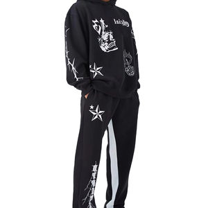 Top Tendance Vente en Gros Hommes Survêtements à Vendre Oem Pantalon Évasé Sur Mesure Logo Conception Coton Fait Hommes Survêtements - Product Image 1