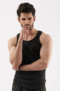 Camiseta sin mangas para hombre con logotipo personalizado, venta al por mayor, logotipo personalizado, temporada de verano, cómoda, de algodón, camiseta sin mangas para hombre - Product Image 3