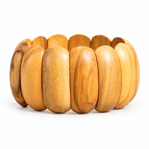 Pulseras de Madera Hechas a Mano para Mujer, Brazalete de Madera Natural, Joyería Redonda y Gruesa, Accesorios de Moda al por Mayor - Product Image 1