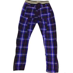 pants are Tiger of London blue <b>tartan</b> zip bondage <b>trousers</b> - Product Image 4