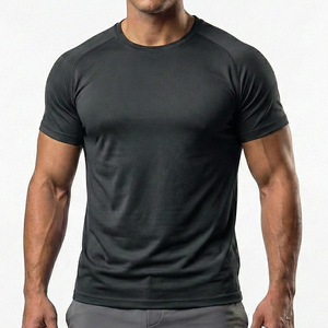 Camiseta Deportiva de Manga Corta para Hombre, de Color Sólido, Informal, Transpirable, de Tela Jersey, con Serigrafía, para Verano - Product Image 5