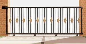 Panneaux de clôture extérieurs décoratifs en fer forgé thermolaqué de 1,8 m, robustes, en métal, pour jardin, cour et usage résidentiel - Product Image 2