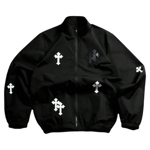 Men's Graphic <b>Jacket</b> Zip Up Varsity Lightweght Color Block Windbreaker Vintage Bomber Coats Streetwear - Product Image 1