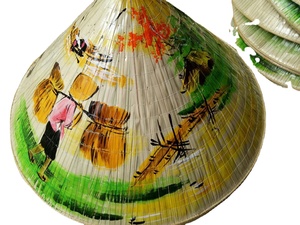 Hand-Painted Vietnamese Palm <b>Leaf</b> Cone Hat – Eco-Friendly, Waterproof & Custom Hand-Embroidered Sun Hat - Product Image 5