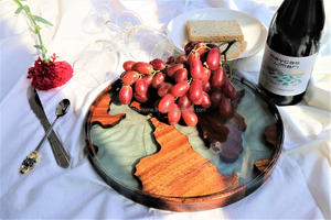 Platos de resina artesanales hechos a mano con estilo clásico recién llegados estilo religioso al por mayor platos de madera de resina para servir nuevo diseño - Product Image 4