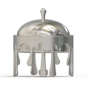 Casting Silver Stainless Steel Modern Luxury Hot Pot Casserole Dish Non-Stick Insulated Food Warmer Wooden <b>Lid</b> Durable Metal - Product Image 1