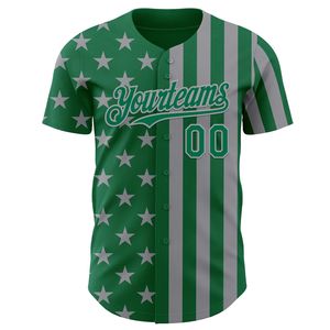 Maillot de baseball personnalisé unisexe à manches courtes avec boutons sur le devant, motif drapeau sublimé en polyester imprimé Yourteams 00, chemises classiques - Product Image 5