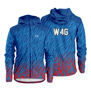 เสื้อแจ็คเก็ตกันลมมีฮู้ดสำหรับผู้ชาย W4G ลายเรขาคณิต ปิดด้วยซิป น้ำหนักเบา เหมาะสำหรับใส่ในฤดูใบไม้ร่วง ผลิตจากโพลีเอสเตอร์ - Product Image 4