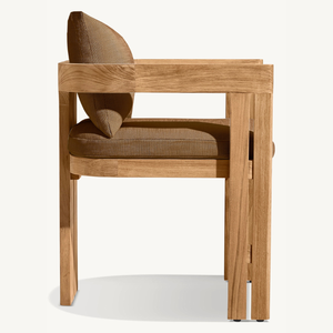 เก้าอี้เดี่ยวทำจากไม้สัก พร้อมโฟมนุ่มและทนทานสำหรับการใช้งานกลางแจ้งที่ยาวนาน - Product Image 4