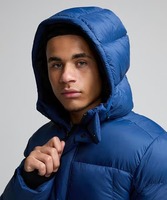 Blouson Bomber Unisexe Noir d'Hiver avec Capuche, Col Montant, Fermeture Éclair, Gilet Extérieur Écologique Respirant, Patchwork, Séchage Rapide, Fermeture Avant