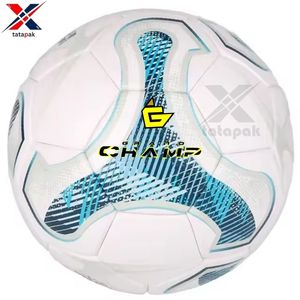 ลูกฟุตบอลกันน้ำ เย็บด้วยเครื่องจักร ทำจากหนัง PU PVC ลายนูน เป็นมิตรกับสิ่งแวดล้อม เหมาะสำหรับการฝึกซ้อมและการแข่งขันกลางแจ้ง ใช้ในสโมสร ยี่ห้อ TATA - Product Image 1