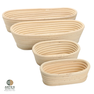 Premium Oval Banneton Dough Rising <b>Basket</b> for Artisan <b>Bread</b> Making ARTEX QUANG PHU - Product Image 1