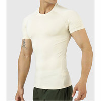 T-shirt de compression fitness confortable pour le sport, la course et les activités de plein air – T-shirt d'entraînement de compression pour homme