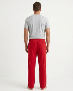 Polyester/Cotton Sleepwear <b>Trouser</b> Pajamas <b>Men</b> High <b>Drawstring</b> Waist Straight Lightweight Winter Homewear - Product Image 2