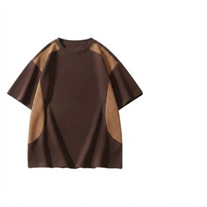 T-shirt Homme Oversize Col Rond Color Block Manches Raglan Tricoté Vert Violet Style Streetwear Décontracté - Product Image 4