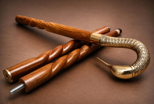 Bastón de Madera Dura con Mango de Cisne Hecho a Mano, Cromado Pulido, Elegante Bastón de Caballero con Cabeza de Cisne Metálica, Estilo Vintage - Product Image 4