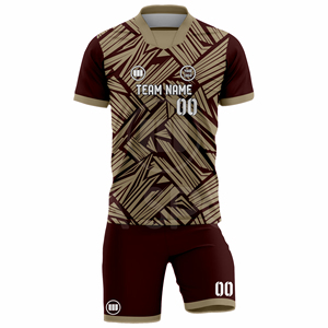 Custom Plus Size Soccer Jersey Set 100% Polyester Lightweight Breathable Moisture-Wicking Quick Dry Team Uniforms OEM Sizes - Product Image 2