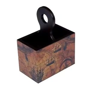 New Design Cutlery Stand Multiple Compartment Kitchen Utensil Holder Mango Wooden <b>Caddy</b> for Kitchenware <b>Table</b> Top - Product Image 4