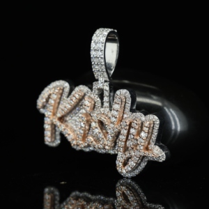 Custom Iced Out Silver 925 Jewellery VVS Moissanite Cuban Letter Pendant Necklace Jewelry - Product Image 2