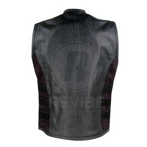 Chaleco de Cuero de Alta Calidad a Precio de Mayoreo, Chaleco de Cuero de Estilo Clásico para Motociclistas, Venta en Línea - Product Image 3