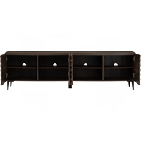 Mueble para TV de Madera de Estilo Escandinavo Moderno de Lujo, 1.8m, con 4 Puertas, para Montar en la Pared, Ideal para Villas, Comedores y Salas de Estar Grandes, para Televisores de 65+ Pulgadas