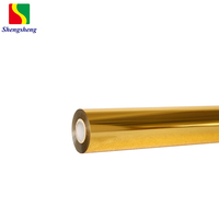 SHENGSHENG Fogli in lamina d'oro per stampa a caldo di alta qualità, vendita diretta dalla fabbrica, materiale PET, spessore 12 micron, tessuto ecologico