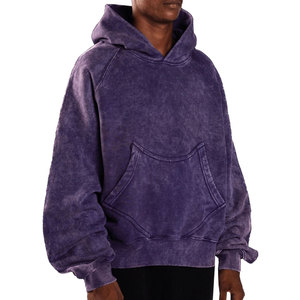 Sweat-shirts en polaire polyester/coton de haute qualité, design OEM, pour l'hiver, effet délavé, respirants, coupe-vent, vente en gros - Product Image 4