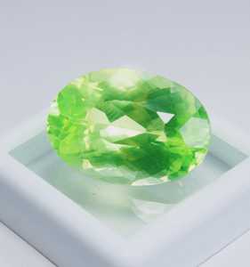 Piedra Preciosa de Peridoto Verde, Piedra Preciosa Suelta, Cristal Natural Certificado, Corte Ovalado, para Joyería, Piedra de Nacimiento - Product Image 1
