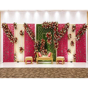 Marcos Metálicos Decorativos Personalizados para Walima Musulmana, Precio de Fábrica, Paneles de Fondo con Corte Láser de Aspecto Vibrante para Bodas - Product Image 1