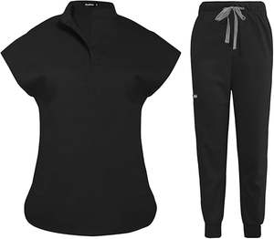 Tenue Médicale Unisexe : Blouse et Pantalon d'Infirmière en Coton Polaire Durable, Tissu Anti-Bactérien, Manches Courtes - Product Image 1