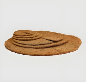 Tapis de contrôle des mauvaises herbes en fibre de coco biodégradable, couverture ronde anti-herbe, naturel, tissé - Product Image 2
