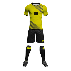 Conjunto de Uniforme de Fútbol Unisex, Color Turquesa y Negro, Impresión Digital, Número 00, Transpirable, Poliéster, Adulto, Costuras sin Costuras - Product Image 1