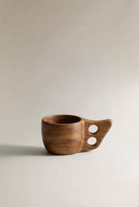 Tasses à mesurer en bois, design nordique, poignée en forme de tournesol, 200 ml, écologiques, compatibles lave-vaisselle, finition lisse, prise en main confortable, pour le thé - Product Image 6