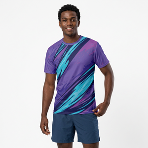 T-shirt personnalisé pour homme, sublimation, col rond, manches courtes, imprimé graphique, respirant, séchage rapide, écologique, streetwear, vêtements de sport - Product Image 5