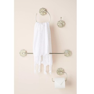Luxury Solid Brass Bathroom Hardware Set Wall Mounted Towel Bar Towel Ring Robe <b>Hook</b> Toilet Paper Holder Glass <b>Shelf</b> Hotel Decor - Product Image 4