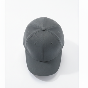 Casquette de baseball grise en sergé de coton imperméable à 6 panneaux de haute qualité avec logo personnalisé, structurée, pour hommes et femmes, idéale pour les activités de plein air - Product Image 4