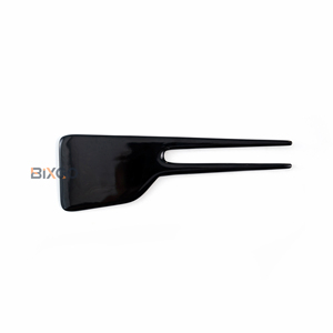 Pique à cheveux traditionnelle en corne de buffle à 2 dents, sculptée à la main, en matériau naturel unique, bijou capillaire pour la vente mondiale - Product Image 4
