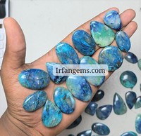 Cabochon en quartz naturel Quantum Quattro, pierre précieuse bleue rare, minérale, pierre brute polie pour bijoux, cabochon pour pendentifs et bagues