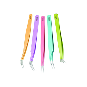 Pinces à cils en acier inoxydable de haute qualité avec logo personnalisé royal pour salons de beauté professionnels - Product Image 6