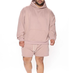 Ensemble de sweat-shirts à capuche pour homme, couleur unie, en molleton français, décontracté, pour l'été, rose - Product Image 1