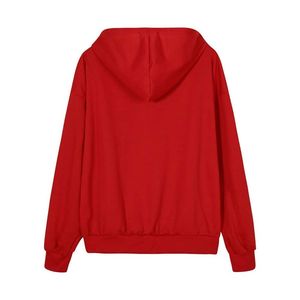 Sudadera con Capucha Roja INDEX con Cierre, Diseño de Esqueleto con Pedrería, Unisex, Estilo Gótico, para Otoño - Product Image 2