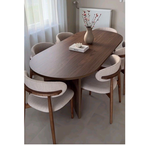 ชุดโต๊ะรับประทานอาหารไม้สักสุดหรู พร้อมเบาะนั่งบุโฟมนุ่ม - Product Image 1