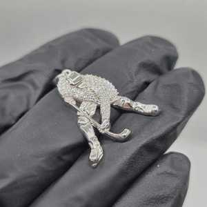Pendentif personnalisé en moissanite de joueur de hockey sur glace, dessin animé, pour les amateurs de sport, en argent 925, bijoux fins, pendentifs et breloques - Product Image 2