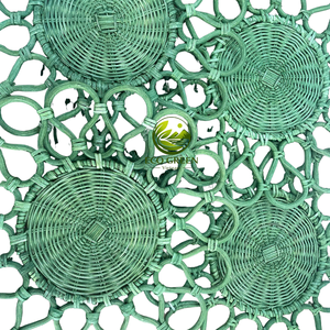 Modern Coastal Rattan <b>Placemat</b> Handmade Floral Dining Table Mat for Luxury Restaurant Home Table Decoration - Product Image 6