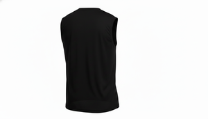 Custom Black Men's Pickleball Tank Top Breathable Moisture Wicking Lightweight Summer Sleeveless O-Neck Sports Vest OEM ODM - Product Image 2