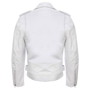 Chaqueta de cuero genuino para hombre, estilo piloto, con cuello de piel, abrigo de invierno de cuero auténtico, cierre de cremallera y detalle de cinturón. - Product Image 4