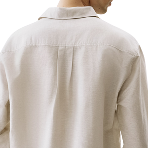 Chemise tissée décontractée haut de gamme pour homme, à manches longues, boutonnée, avec col classique et poche poitrine, design personnalisé, vente en gros - Product Image 5